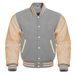 Varsity Jacket L.Grey Cream